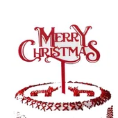 Sou entènèt jwèt Acrylic Nwèl gato Topper